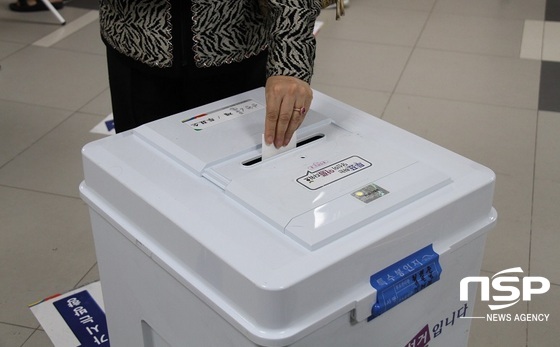 NSP통신-19대 대선 투표함에 소중한 한표를 행사하는 유권자의 손. (박승봉 기자)