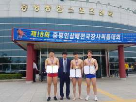 [NSP PHOTO]대구대 씨름부 김진호 선수, 전국장사씨름대회 개인전 우승