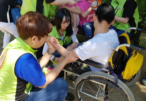 [NSP PHOTO]대구과학대, 구미혜당학교 장애우 재능기부 봉사활동