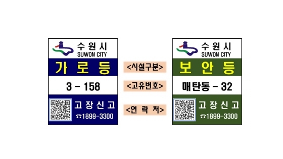 [NSP PHOTO]수원시, 도로조명시설 식별코드 부착 고장 처리시간 단축
