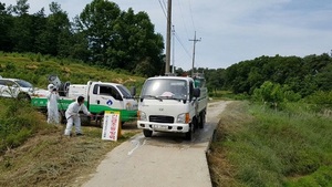 [NSP PHOTO]군산 AI 간이조사서 양성반응…군산시, 긴급 살처분 지시