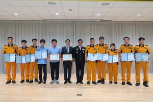 [NSP PHOTO]광명소방서, 정기조회 통해 표창수여 및 안전사고 방지교육 실시