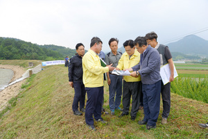 [NSP PHOTO]순천시, 농업용수 확보 저수지 물채우기 현장 방문