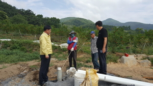 [NSP PHOTO]화순군 동면, 가뭄대책 농업용수 개발 현장 방문 점검