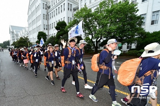 NSP통신-3일 출발한 조선대 국토대장정. (조선대)