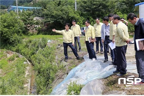 [NSP PHOTO]한영희 장수부군수, 호우피해 현장점검…대책마련 최선