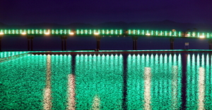 [NSP PHOTO]함평군, 돌머리해수욕장 야경 명소로 재탄생