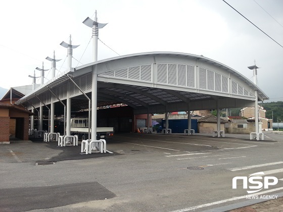 [NSP PHOTO]장수군, 장계시장 노점구역 비가림시설 설치 완공
