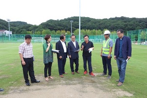 [NSP PHOTO]안양시의회 총경위, 비산체육공원 조성 부지 방문