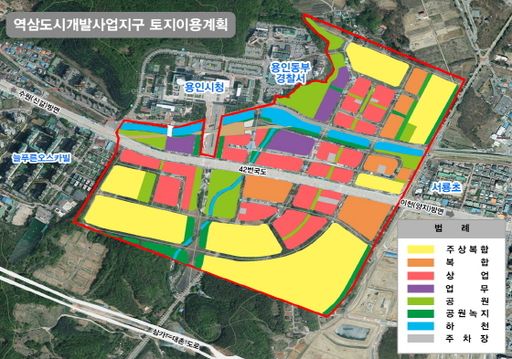NSP통신-경기 용인 역삼개발지구-토지이용계획. (용인시)