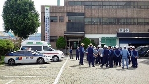 [NSP PHOTO]대구 서구, 염색산업단지서 화재발생 가상 대피훈련 실시