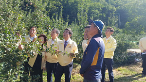 [NSP PHOTO]경북도의회 농수산위, 우박 피해 긴급 현황보고 및 피해현장 방문