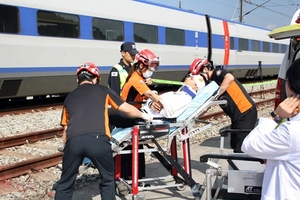 [NSP PHOTO]한국철도공사 대구본부, 가천역 고모보수기지서 하반기 비상대응 훈련 실시