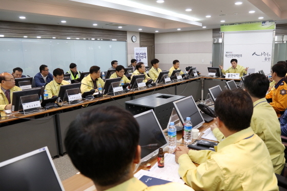 NSP통신-정찬민 용인시장이 안전한국훈련을 주재하는 장면. (용인시)