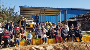 [NSP PHOTO]곡성군,  사과향 가득 옥과 샛터농장 팜파티 인기몰이