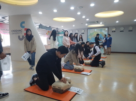 [NSP PHOTO]무안소방서, 초당대학교 항공서비스학과 심폐소생술 교육