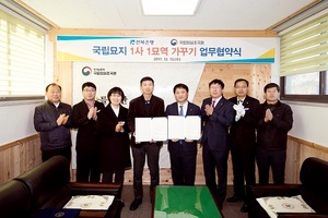 [NSP PHOTO]전북은행, 국립묘지 1사1묘역 가꾸기업무협약