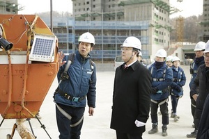 [NSP PHOTO]김성제 의왕시장, 주택건설현장 타워크레인 점검