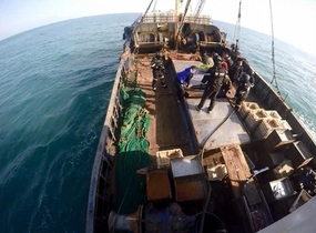 [NSP PHOTO]목포해경, 어획량 17톤 축소 미기재 중국어선 4척 나포