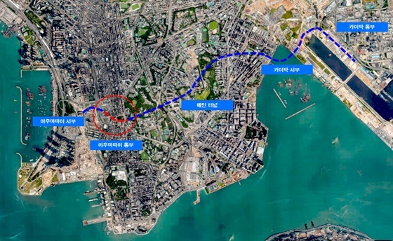 NSP통신-홍콩 도로프로젝트 위치도 (SK건설)