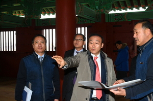 [NSP PHOTO]최양식 경주시장, 월정교 복원 막바지 주변공사 현장 시찰