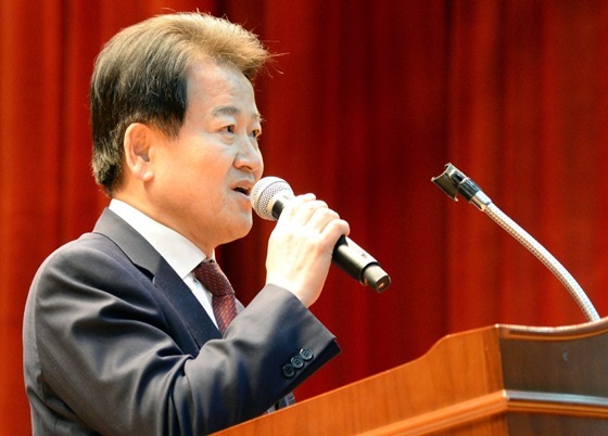 NSP통신-정동영 국민의당 국회의원이 17일 개혁신당 전북 결의대회에서 발언하고 있다. (정동영 의원실)