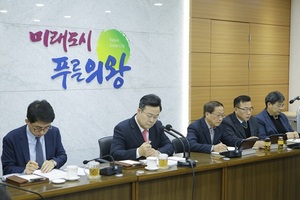 [NSP PHOTO]김성제 의왕시장, 월간 업무보고 참석 계획 점검