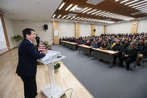 [NSP PHOTO]박성일 완주군수, 소양면 연초방문…주민불편 최소화 집중