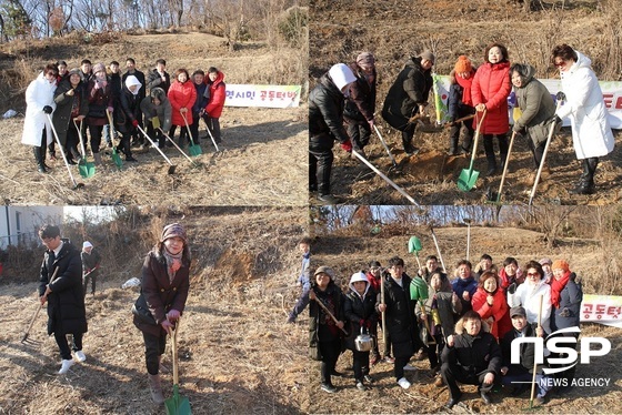 NSP통신-열린모임 광명시민 회원들이 공동텃밭에서 텃밭정리 이모저모. (박승봉 기자)