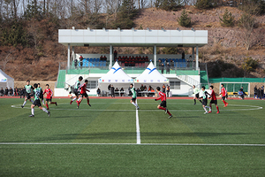 [NSP PHOTO]영덕군 영해면, 중등축구연맹전 축구 꿈나무들로 활기 가득