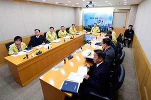 [NSP PHOTO]박보생 김천시장, 행안부 장관 주재 영상회의 참석