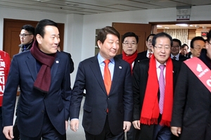 [NSP PHOTO]한국당 대구·경북발전협의회 참석하는 홍준표 대표