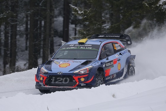 NSP통신-2018 WRC 2차 대회인 스웨덴 랠리에 참가해 경기를 펼치고 있는 현대자동차의 신형 i20 랠리카 (현대차)