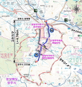 NSP통신-고천 재해예방정비사업 위치도 (경주시)