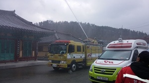 [NSP PHOTO]장수군, 장수향교 재난대응 합동소방훈련