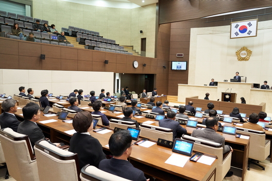 NSP통신-9일 제223회 용인시의회 임시회가 시의회 본회의장에서 개회했다. (용인시의회)