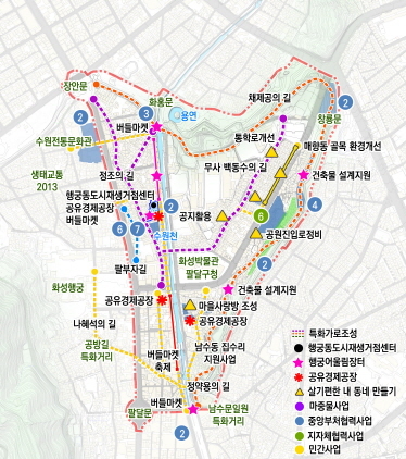 NSP통신-경기도형 도시재생사업 행궁동 계획도. (경기도)