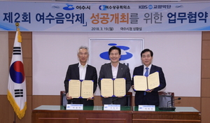 [NSP PHOTO]여수시·상공회의소·KBS교향악단, 여수음악제 업무 협약