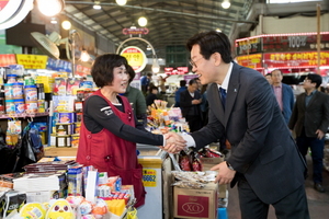 [NSP PHOTO]이재명 도지사 예비후보, 골목상권이 살아야 경제가 살아