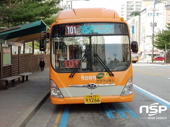[NSP PHOTO]익산시, 시내버스 LED 전광판 설치 운영