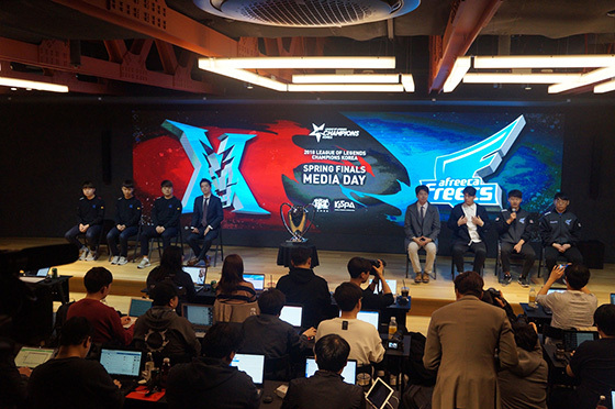 NSP통신-2018 LoL 챔피언스 코리아의 스프링 스플릿 결승전 미디어데이 현장. (라이엇게임즈)