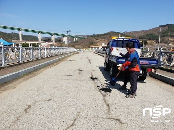 [NSP PHOTO]장수군, 해빙기 도로 포트홀 대대적 정비