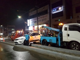 [NSP PHOTO]청도시가지 전선지중화사업, 안전시설 엉망...사고다발에도 청도군은 모르쇠