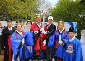 [NSP PHOTO]경주 토함산 성화채화, 도민체전 화합 기원