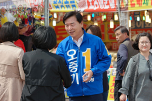 [NSP PHOTO]오중기 더불어민주당 경북도지사 후보, 7번국도 종횡무진