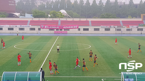 NSP통신-경주시민축구단이 2018 K3 어드밴스리그의 경기 모습. (경주시)