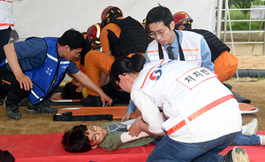 [NSP PHOTO]경북도, 영천댐 붕괴 대응... 2018 안전한국훈련 현장훈련 실시