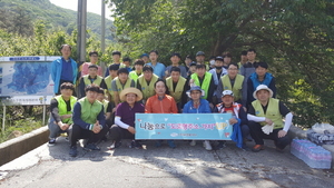 [NSP PHOTO]광양 포렌 자원봉사단, 가야산 둘레길 환경정화 활동 펼쳐