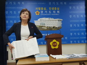 [NSP PHOTO]이효경 경기도의원, 남경필 후보 채무제로 선언 명확해야