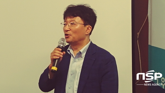 NSP통신-사공정규 바른미래당 대구시당 공동위원장이 축사를 하고 있다.